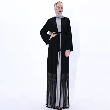 Dubaj Abaya Turčija Arabski Muslimani Moda Obleko, Hidžab Kimono Jopico Ženske Tam Kaftan Islam Oblačila Haljo Femme Musulman De Način