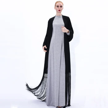 Dubaj Abaya Turčija Arabski Muslimani Moda Obleko, Hidžab Kimono Jopico Ženske Tam Kaftan Islam Oblačila Haljo Femme Musulman De Način