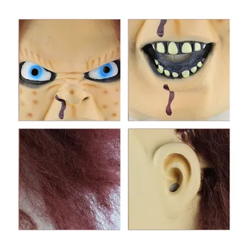 Duh Lutka Masko Curse of Chucky Maske za noč Čarovnic Strašno Grozo Maske Maškarada Stranka, Cosplay Masko Mascaras De Latex Realista
