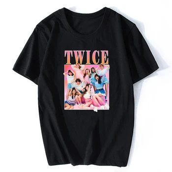 Dvakrat Korejskem Slogu Nove Moške/Ženske T Shirt Harajuku Ulične Moških Bombaž Hip Hop T Shirt Letnik Estetska Oblačila