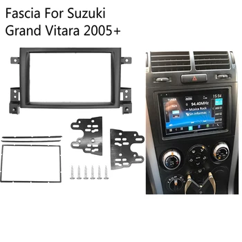 Dvojni 2 Din Avto Fascijo Za Suzuki Grand Vitara 2005+ DVD Plošči Dash Komplet za Namestitev Okvirja Trim Ploščo