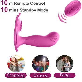 Dvojno Motornih Vibrator z Brezžičnim Daljinskim Silikonski analni dildo USB Zaračuna Nevidno Hlačke z vibriranjem za Odrasle Sex igrače za ženske
