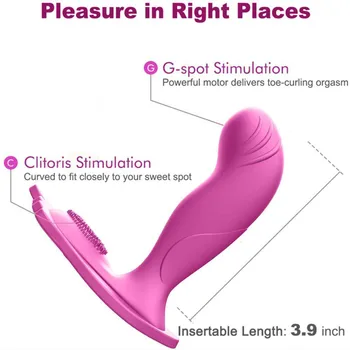 Dvojno Motornih Vibrator z Brezžičnim Daljinskim Silikonski analni dildo USB Zaračuna Nevidno Hlačke z vibriranjem za Odrasle Sex igrače za ženske