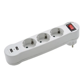 Dvojno USB Energije EU Trakovi priključna plošča Pretvorbo Plug 1 do 3 Način Vmesnik za izmenični Tok Vtičnica Potovanja Čepi