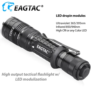 EAGTAC T25C2 1350 Lumnov Taktično LED Svetilka Pištolo Mount za Lov Sam Modul IR UV Zelena Rdeča Bakla Multi Mode