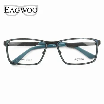 Eagwoo Moških Kovinske Zlitine Očala, Izdelani Krpo Polno Platišča Optični Okvir Moda Recept Spektakel Z Pomladi Tempelj, 1951