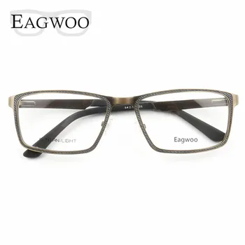 Eagwoo Moških Kovinske Zlitine Očala, Izdelani Krpo Polno Platišča Optični Okvir Moda Recept Spektakel Z Pomladi Tempelj, 1951
