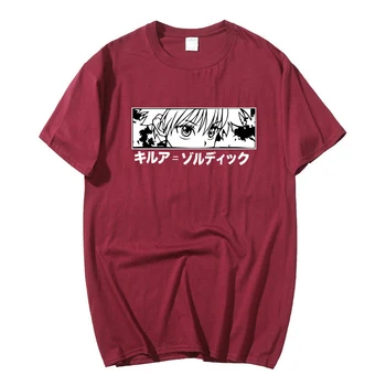 Edinstven Hunter X Hunter T-shirt za Moške Kratke Rokav Anime Manga Kurapika HxH Devil Eye Majica s kratkimi rokavi Bombaž Tee Vrhovi Ideja za Darilo