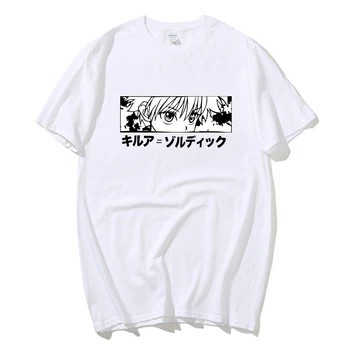 Edinstven Hunter X Hunter T-shirt za Moške Kratke Rokav Anime Manga Kurapika HxH Devil Eye Majica s kratkimi rokavi Bombaž Tee Vrhovi Ideja za Darilo