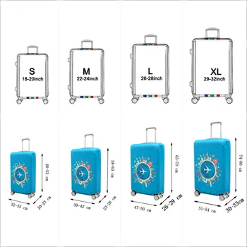 Elastični Potovalne Prtljage Kritje Dustproof Zaščitna Oprema Potovalni Kovček Kritje Za 18-32 Palčni Voziček Vrečko Primeru Prtljage