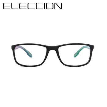 ELECCION Šport Slog Optičnih Očal Okvir Moških Kvadratnih TR90 Okvir Jasno Očala, Moška Očala za Kratkovidnost oculos de grau