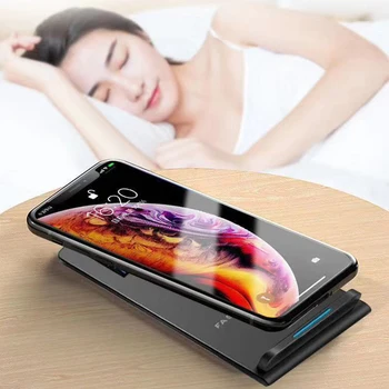 Električni Budilka z Brezžično Polnjenje Pad Telefon Polnilec za Samsung iPhone Temperatura Digitalni LCD Namizni Dekor za Dom