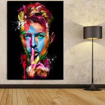 Embelish 1 Kos Slavna Pevka Slikarstvo David Bowie Platno Umetnosti Poster Tiskanje Slikarstvo Za Dnevna Soba In Spalnica Dekoracijo