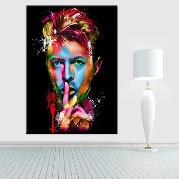 Embelish 1 Kos Slavna Pevka Slikarstvo David Bowie Platno Umetnosti Poster Tiskanje Slikarstvo Za Dnevna Soba In Spalnica Dekoracijo