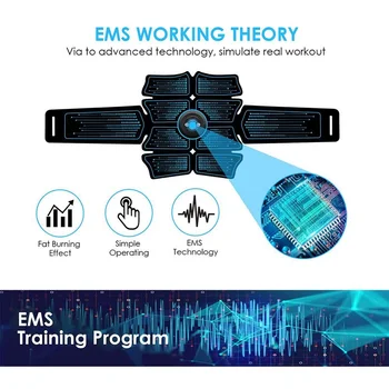 EMS Mišični Elektro Stimulator ABS Electrostimulator Trebušne Električni Massager Usposabljanje Aparati Telovadnici, Šport, Fitnes Stroj