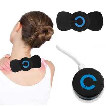 EMS Vratu Mini Impulz Inteligentni Masaža Baterija Polnjenje prek kabla USB Multi-funkcijo Gospodinjstva Materničnega vratu Ramenski Pas Massager Pad