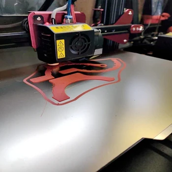 ENERGIČNA Novo Nadgradnjo Edaja-5 Plus Heatbed,377x370mm Odstranitev Spomladi Jeklene Pločevine+PEI Flex Graditi Ploščo Za 3D Tiskalnik Deli