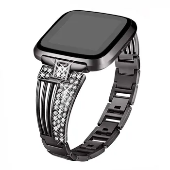 Enostavno Prilagoditi Kristalno Kovinski Watch Band Zapestje Traku Za Fitbit Obratno Lite Hitro Sprostitev SmartWatch Podporo Dodatki