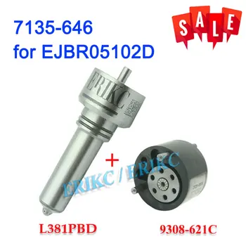 ERIKC EJBR05101D 28232251 Diesel Injektor Kompleti za Popravilo Skupine 7135-646 Šoba L381PBD Ventil 9308-621C 28239294 za DACIA LOGAN