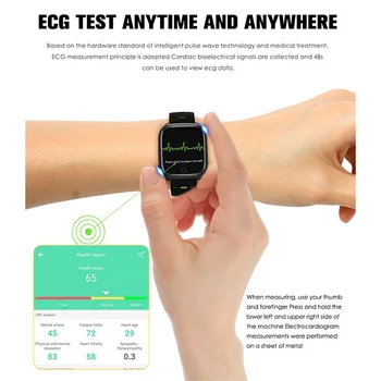 F16 Pametno Gledati Krvni Tlak kisika v Krvi Srčnega utripa PPG EKG Dejavnosti Fitnes Tracker Watch Nosljivi Zdravje SmartWatch