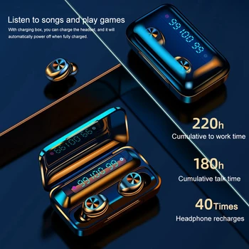 F9-10 TWS Brezžične Slušalke Nepremočljiva 9D Zmanjšanje Hrupa Stereo Šport Čepkov Za Xiaomi Huawei Iphone Bluetooth Slušalke Oppo