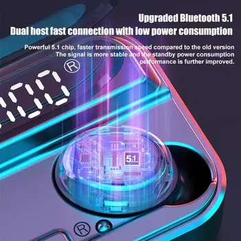 F9-3 TWS Čepkov Bluetooth Slušalke 5.0 Polnjenje Polje Vodotesno Brezžične Slušalke 8D Stereo Šport Čepkov Microphoe Za IPhone