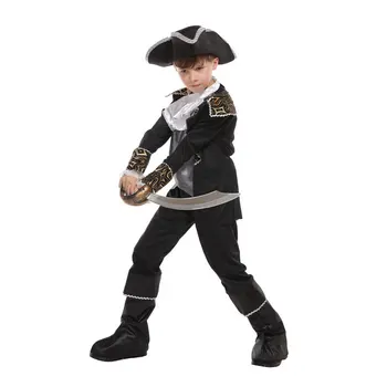 Fant Fantje Swashbuckler Kostume Royal Pirat Kapitan Kostum za Otroke Otrok Halloween Purim Stranka Karneval Cosplay