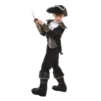 Fant Fantje Swashbuckler Kostume Royal Pirat Kapitan Kostum za Otroke Otrok Halloween Purim Stranka Karneval Cosplay