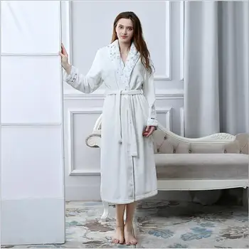 Fdfklak 2020 Nove Zimske Dolgo Haljo 2020 Flanela Kopalni Plašč Ženske Obleke Perilo Haljo Ženska Sleepwear Oblačilih Noč Hišna Obleke
