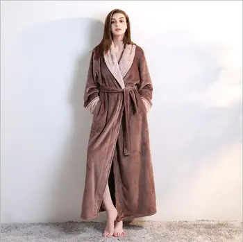 Fdfklak 2020 Nove Zimske Dolgo Haljo 2020 Flanela Kopalni Plašč Ženske Obleke Perilo Haljo Ženska Sleepwear Oblačilih Noč Hišna Obleke