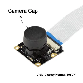 Fisheye širokokotni Modula Kamere za Raspberry Pi 3 B Day/Night Vision Webcam Senzor OV5647 5 milijona slikovnih Pik ločljivosti 1080P