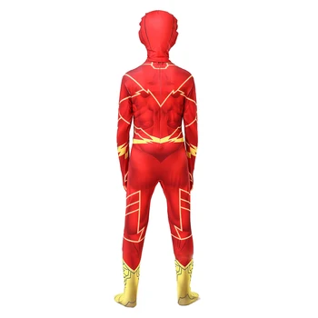 Flash Kostum Otroci Superheroj Barry Allen Cosplay Anime za Otroke Halloween Kostumi za Otroke Oblačila Flash Jumpsuits