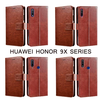 Flip Case Za Huawei Honor 9X Pro Za Huawei Honor 9X Premije Ne Kitajska Kritje PU Usnje Denarnica Na Huawei 9X 9XPro Premium Primeru