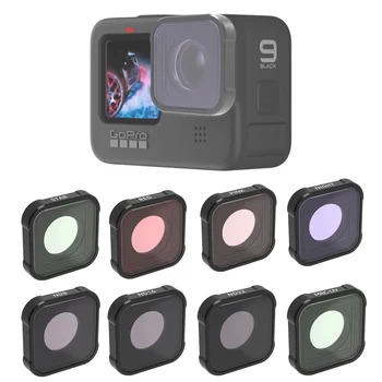 Fotoaparat Filter Za GoPro Hero 9 Črno CPL UV ND 8 16 32 64 Noč STAR Leče Filtri Za GoPro Hero9 delovanje Fotoaparata Dodatki Set