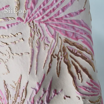 Francija slog roza modra reliefnim cvetličnim kovinski jacquardske brocade tkanine za obleko tkiva krpo tela tecidos stoffen SP5442