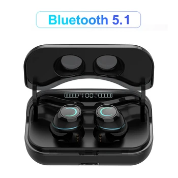G08 Bluetooth 5.1 Slušalke Touch Kontrole Brezžični Headphons HiFi IPX7 Nepremočljiva Čepkov Slušalke Z LED Zaslon Polnjenje Box