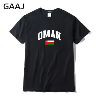 GAAJ Oman Zastavo Moški Majica Kratek rokav Majice, T-majice Za Človeka, Visoka Kakovost, Bombaž Oblačila Vrh Smešno Poletje Tees #J2Z05