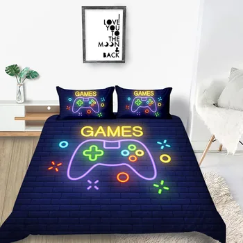 Gamepad Posteljnine Komplet Za Otroško Ustvarjalno Modi Rjuhe Kritje Fluorescence Kraljica Kralj Twin Polno Eno Dvojno Udobno Posteljo Set
