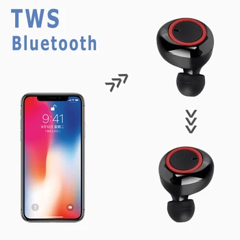 Gaming Slušalke Y50 Bluetooth Slušalke V5.Gumb 0, Nadzor šumov Slušalke z Mikrofonom Polnjenje Primeru za vse telefone