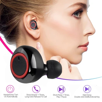 Gaming Slušalke Y50 Bluetooth Slušalke V5.Gumb 0, Nadzor šumov Slušalke z Mikrofonom Polnjenje Primeru za vse telefone