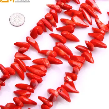Gem-v Velikosti Red Chili Obliko Koralni Kroglice Za Nakit, Izdelava Dolžina 15inches DIY Nakit