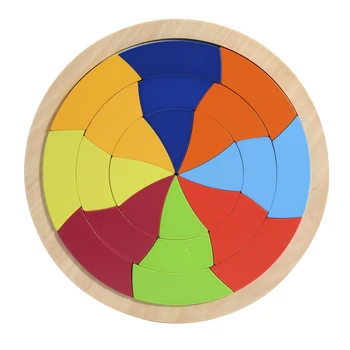 Geometrijske puzzle paleta krog mavrica puzzle lesene igrače otrok Montessori zgodnje izobraževanje razsvetljenje zabavno izobraževalne igrače