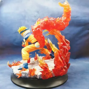 GK Naruto Končni Dolini Uzumaki Naruto spopadov & Uchiha Sasuke Svetlobna Slika PVC Model Igrače