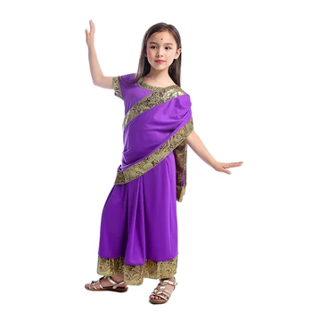 Glamurozno Indijski Dekleta Obleka-up, Otrok, Rojstvo Bollywood Princesa Fancy-dress Kostum
