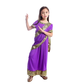 Glamurozno Indijski Dekleta Obleka-up, Otrok, Rojstvo Bollywood Princesa Fancy-dress Kostum