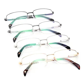 Gmei Optični S8208 Zlitine Kovin, Semi-Rimless Očala Okvir za Moške Recept Optična Očala Očala