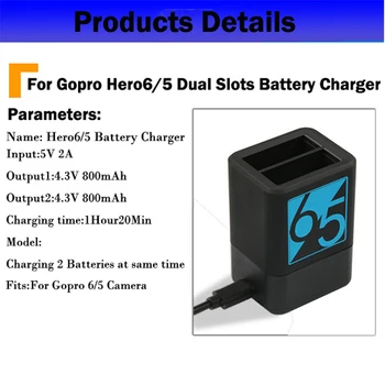 Go pro Hero7 Dvojni Polnilnik batterie junak 6 junak 8 5 hero6 baterija za gopro baterije junak 7 za GoPro Hero5 baterije