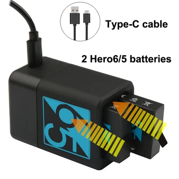 Go pro Hero7 Dvojni Polnilnik batterie junak 6 junak 8 5 hero6 baterija za gopro baterije junak 7 za GoPro Hero5 baterije