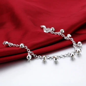 Gospa 925 sterling srebro verižice priložnostne bell design Srebra verige dekle Poletje priljubljena srebrni nakit Trdna srebrne verižice