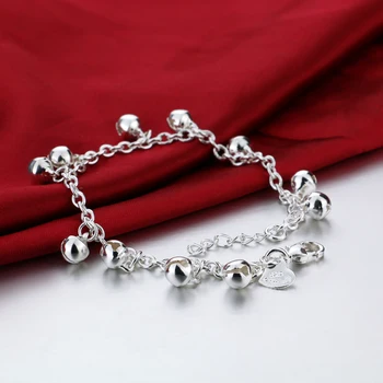 Gospa 925 sterling srebro verižice priložnostne bell design Srebra verige dekle Poletje priljubljena srebrni nakit Trdna srebrne verižice